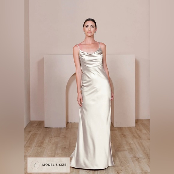 Revelry Dresses Revelry Bridesmaid Dress Skye Satin In Soft